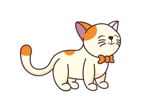 Cute and Sweet Kitten Illustration with Cartoon Styleのイラスト素材