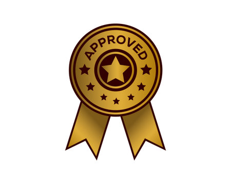 Approved Badge, Stamp and Sign Vectorのイラスト素材