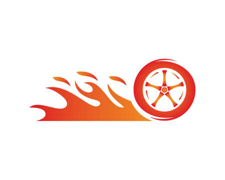 Hot and Burning Whirling Tireのイラスト素材