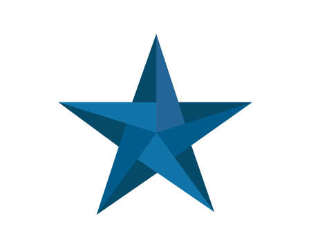 Simple Paper Star with Folded Effect Illustrationのイラスト素材
