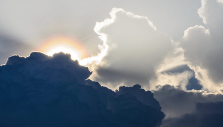 sun in evening 
