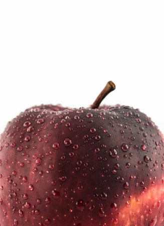 Single freshy apple be full of drop.の写真素材