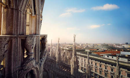 View from the window of the Duomo cathedralの写真素材