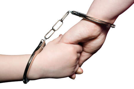 Hands handcuffedの写真素材