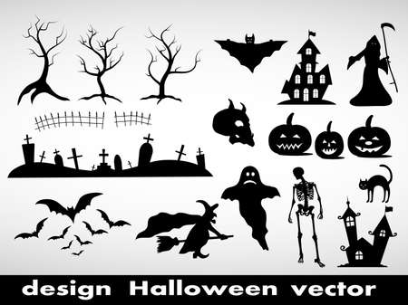 design element Halloween のイラスト素材