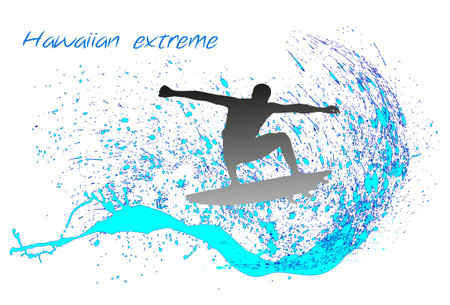 surfer on waves