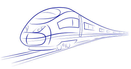 high-speed trainのイラスト素材