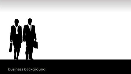 silhouettes of businessmenのイラスト素材