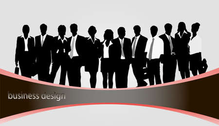 silhouettes of businessmenのイラスト素材