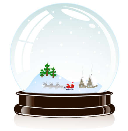 on the image the sphere a Christmas toy is presentedのイラスト素材