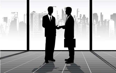 meeting of businessmenのイラスト素材