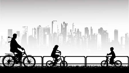bicycle tourのイラスト素材