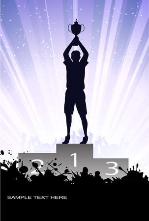 silhouette of the championのイラスト素材