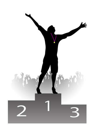 silhouette of the championのイラスト素材