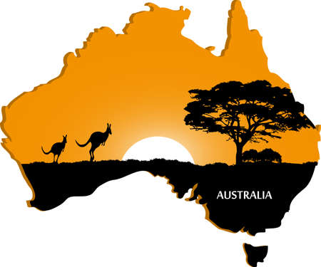 Australian continentのイラスト素材