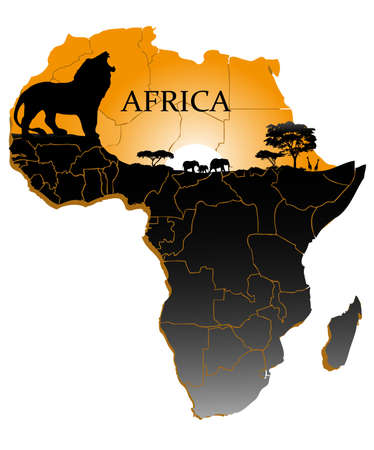 continent Africaのイラスト素材