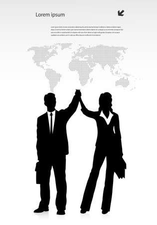 businessmen on the background of the planetのイラスト素材