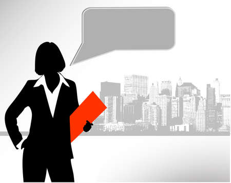 businessman on city backgroundのイラスト素材