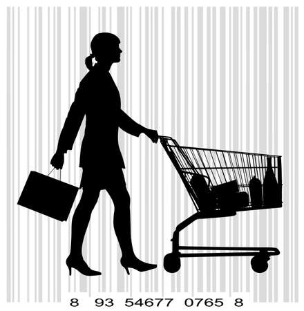 people with shoppingのイラスト素材