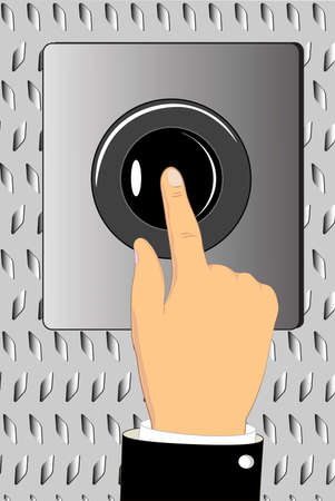  finger presses on the buttonのイラスト素材