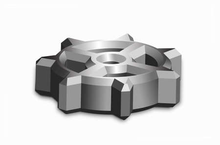 gears in 3d on white backgroundのイラスト素材