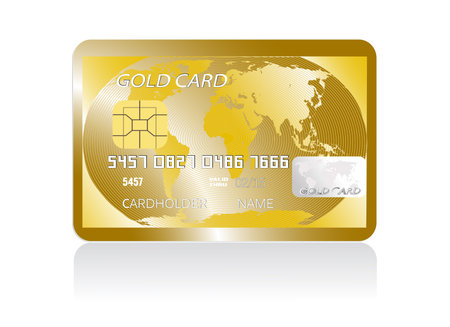 gold card on a white backgroundのイラスト素材