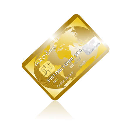 gold card on a white backgroundのイラスト素材
