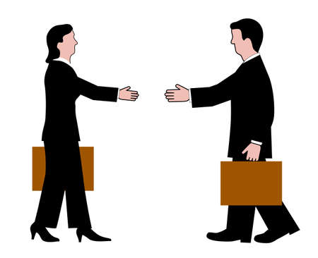 meeting of businessmenのイラスト素材