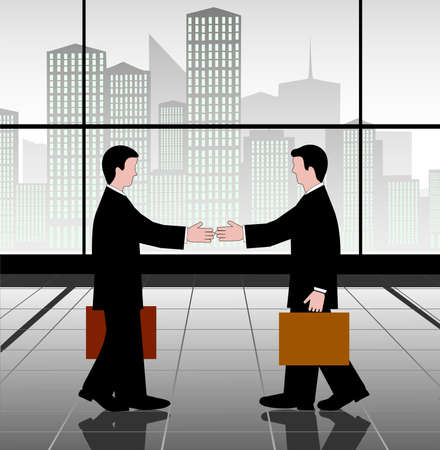meeting of businessmenのイラスト素材