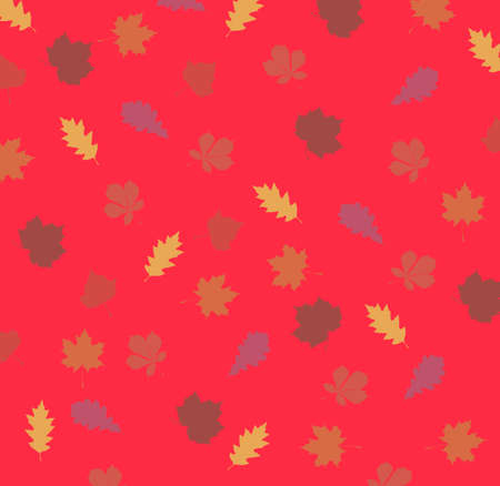 seamless background with leaves のイラスト素材