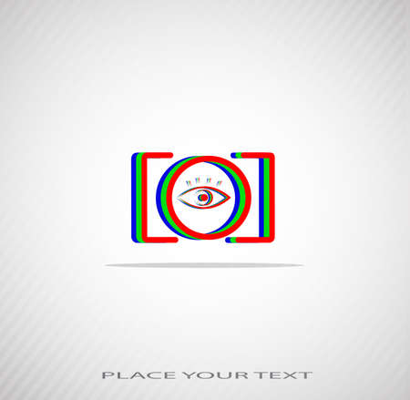 abstract contour of a camera on a seamless backgroundのイラスト素材