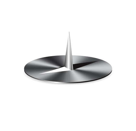 Iron pushpin in 3Dのイラスト素材