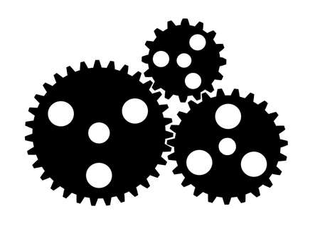 gears on a white backgroundのイラスト素材
