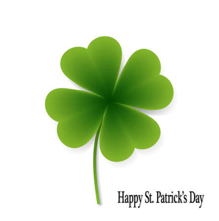 leaf clover isolated on white background in vectorのイラスト素材