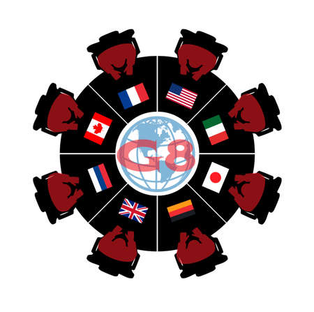 meeting of the Group of Eightのイラスト素材