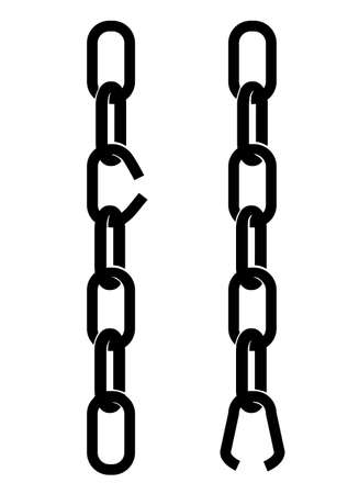 chain with the broken linkのイラスト素材