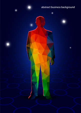 abstract business a background of people from polygonsのイラスト素材