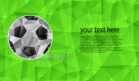 abstract background with a soccer ball of polygonsのイラスト素材