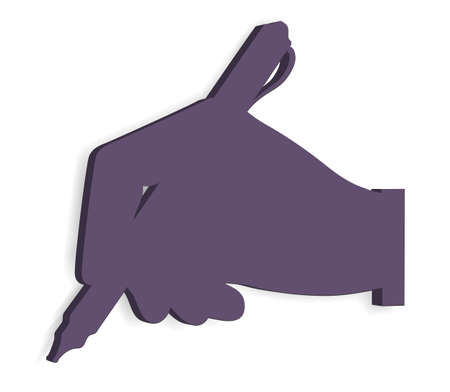 hand with a feather business a symbolのイラスト素材