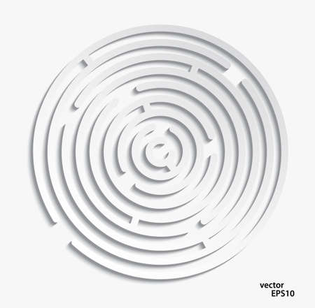 heart with a labyrinth on a white background のイラスト素材