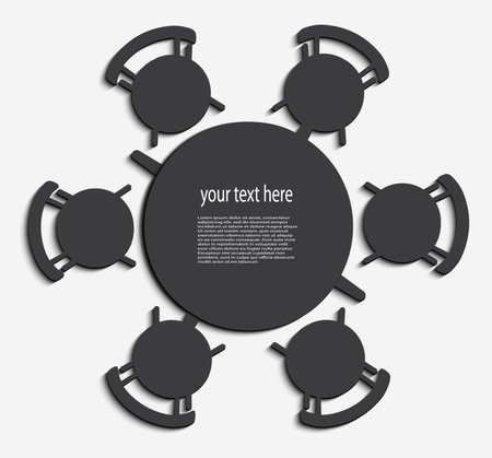 table for business meetingsのイラスト素材