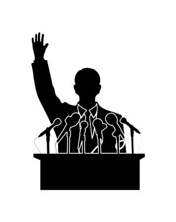 person before a microphoneのイラスト素材