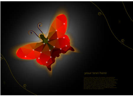 card a butterfly from proving grounds against a dark backgroundのイラスト素材