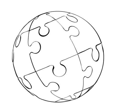 outline the scope of the puzzleのイラスト素材