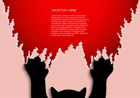 cat s claws breaking off a backgroundのイラスト素材