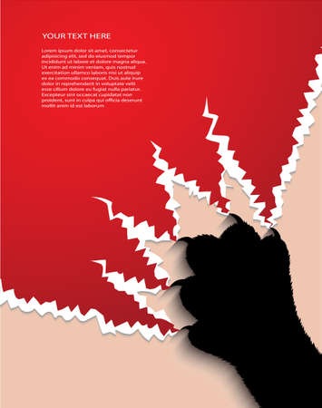 cat s claws breaking off a backgroundのイラスト素材