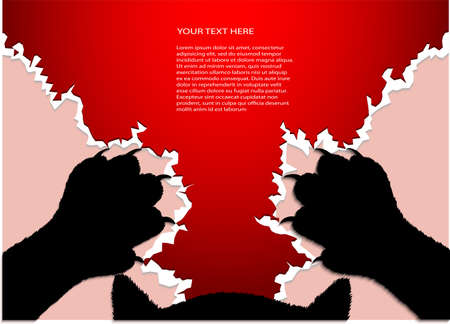 cat s claws breaking off a backgroundのイラスト素材