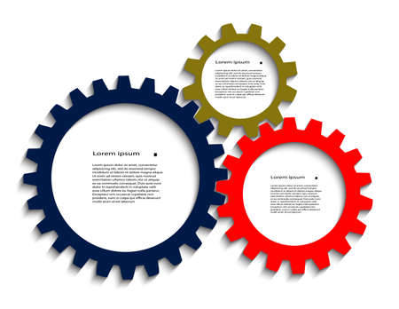 color pinion gears with a place for your textのイラスト素材