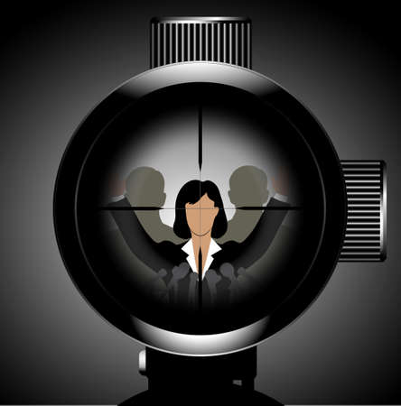 woman politician at gunpointのイラスト素材