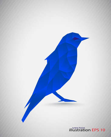 bird from a polygon vector backgroundのイラスト素材